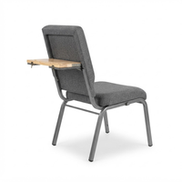 Chaises d'église haut de gamme en tissu fabriquées en Chine avec fonction d'écriture, chaise de conférence et chaise d'auditorium avec fonction d'écriture