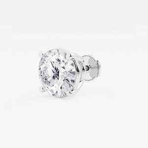 Elegante Pendiente Individual con Diamante Cultivado en Laboratorio, Casi Incoloro, de 6 Quilates, Corte Redondo, con Brillo Brillante, Joyería de Lujo Ética - Product Image 4