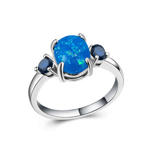 Anello Minimalista Ispirato all'Opale per Donne, Gioielli di Moda Scintillanti all'Ingrosso - Product Image 1
