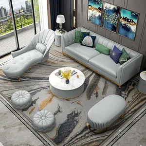 Fornecedor profissional de móveis para sofá de sala de estar, conjuntos de designs modernos
