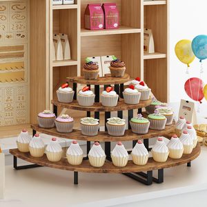 Soporte de Madera para Cupcakes en Forma de Escalera, Exhibidor de 4 Niveles para Postres, Galletas, Dulces y Donuts - Product Image 4