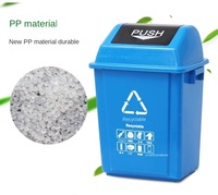 Seau de rangement en plastique écologique de 10 litres pour l'intérieur, petit, avec couvercle à bascule, type pression, avec fonction de recyclage pour un usage domestique