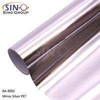 Rollo de Vinilo de Corte para Plóter Cromado Metálico Efecto Espejo de Gran Venta, Película PET Autoadhesiva Permanente para Carteles