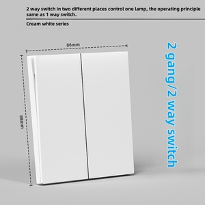 Anh tiêu chuẩn sang trọng 86 loại PC Bảng điều chỉnh Glass Ánh Sáng Thiết bị chuyển mạch <span class=keywords><strong>2</strong></span> <span class=keywords><strong>Gang</strong></span> <span class=keywords><strong>1</strong></span> cách <span class=keywords><strong>2</strong></span> cách EU chuyển đổi nhà sử dụng đôi cực Max Điện áp 250V 16A - Product Image 2