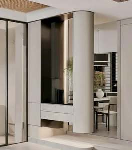 Meuble d'entrée haut de gamme avec buffet de salle à manger en arc, meuble de bar, meuble de couloir, personnalisation, coin incurvé - Product Image 4