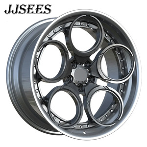 JJSEES Cerchi Forgiati Lucidati di Alta Qualità, Lussuosi Cerchi in Due Pezzi 5x112 5x114.3 5x120 18 19 20 21 22 23 24 Pollici per Corvette C5 C6 - Product Image 1
