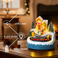Ornements de Noël en résine, maison de Père Noël et bonhomme de neige en pain d'épices, micro-paysages pour la décoration intérieure