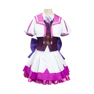 Vente en gros joli <span class=keywords><strong>Derby</strong></span> Costume Lycée Uniforme Tenue Violet Marin Lolita Robe Semaine Spéciale Anime Cosplay Costumes - Product Image 3