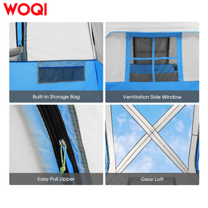 Tienda de campaña WOQI Instant Cabin para 4/6/8 personas, resistente al agua con lluvia extraíble, fácil configuración para campamentos familiares - Product Image 5