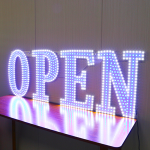 Letrero <span class=keywords><strong>Led</strong></span> abierto verde azul, letrero de letra de 30 pulgadas y 40 pulgadas para tablero, ventana exterior, publicidad, letrero <span class=keywords><strong>Led</strong></span> de negocios - Product Image 6