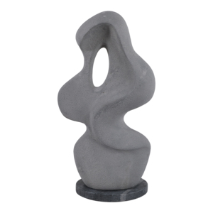Moderna statuetta in ceramica con base in marmo, scultura per decorare casa, ufficio, soggiorno, mensola, tavolino da caffè. - Product Image 4
