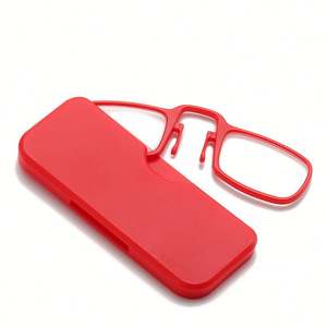 Lunettes de lecture unisexe ultra-minces portables avec mini-clip nasal et étui – Vente en gros - Product Image 1