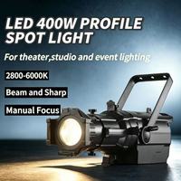 Projecteur LED Fresnel 2-en-1 CW WW 400W pour théâtre et studio