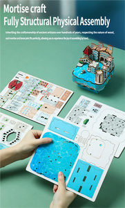 Caja de Música de Madera DIY Chao Tong, Rompecabezas 3D de la Ciudad de Venecia, Puente, Canal, Góndola, Ensamblaje Creativo, Alivio del Estrés, Juguete Decorativo Coleccionable - Product Image 5