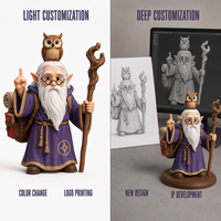 Figurine d'elfe sorcier personnalisée OEM ODM, jouet d'art de collection, figurine en PVC, figurine en vinyle, figurine d'action anime, modèle 3D