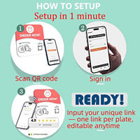 Plaque de signalisation NFC pour code QR d'entreprise, pour la prise de commandes en ligne, signalisation pour réseaux sociaux, autocollant de menu NFC pour table, menu QR pour restaurant et hôtel