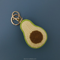 Porte-clés pendentif avocat en crochet fait main, mignon et tendance, objet décoratif au design Kawaii