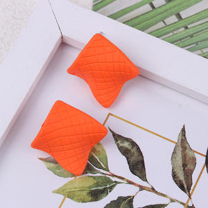 Acrylic Earrings New Mesh Diamond Colored Stud Earrings Fashion Exaggerated Personality Earrings <b>for</b> Women Uionen 827 - Product Image 6