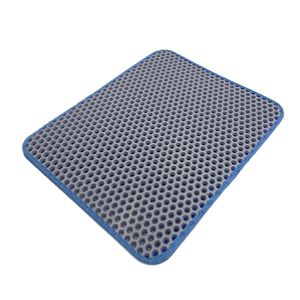 <b>Cat</b> Litter Mat Rectangle EVA Anti-Splash Pad For <b>Cat</b> Litter <b>Box</b> Silver And Light Yellow 56x43cm - Product Image 4