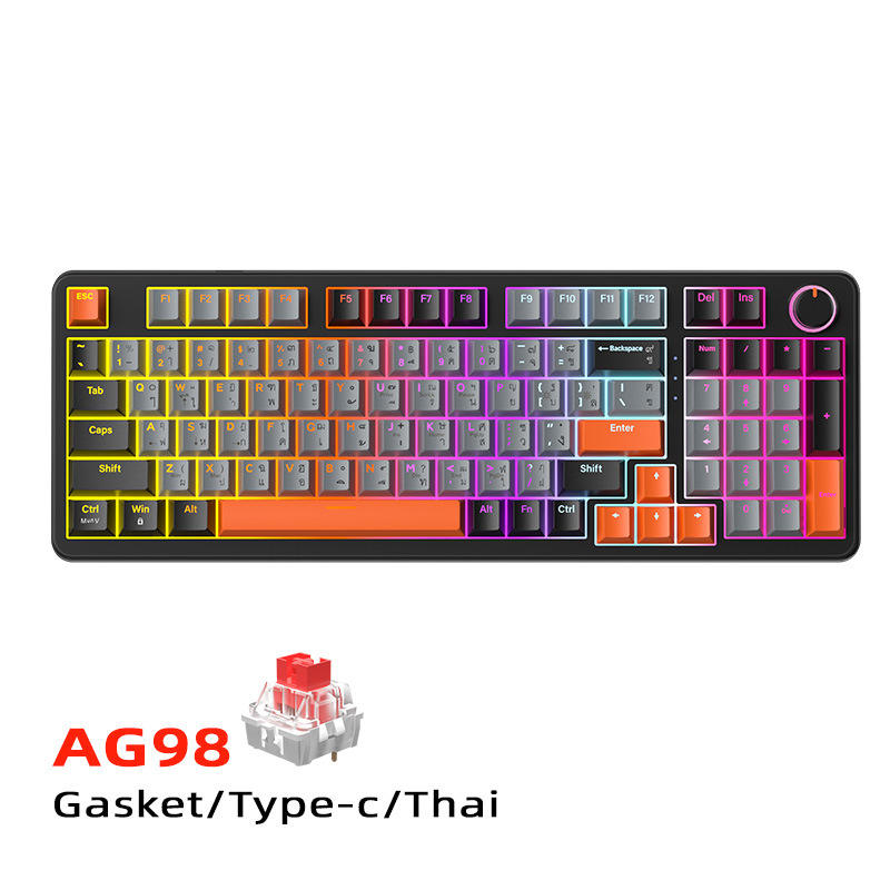 98 Key Thai/Gray Black [Wired] Mixed Light/Red Axis