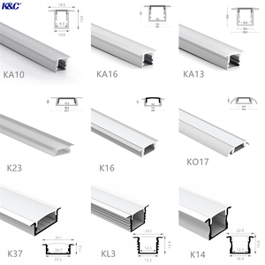 Tira de luz de techo para barra de cocina, carcasa en forma de U, canal, cubierta difusora, perfil Led de extrusión de aluminio empotrado - Product Image 6