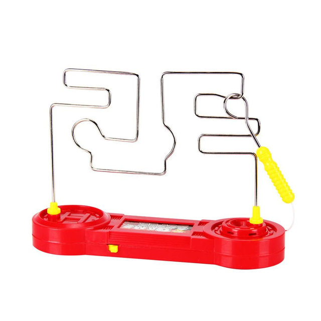 Electric Buzz the Hot Wire Puzzle Set Steady Hand Skill Family Heartbeat Maze Game