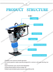 Hand Electric Petrol Diesel Powerful Small Compact Jumping <strong>Tamping</strong> Vibrating Shocking Saving New <strong>Rammer</strong> Machine - Product Image 2