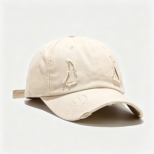 Gorra de Béisbol Vintage Lavada y Desgastada para Hombre, Gorra Tipo Dad Desgarrada y Rota, Primavera Verano, Casual, Transpirable, Personalizada - Product Image 3