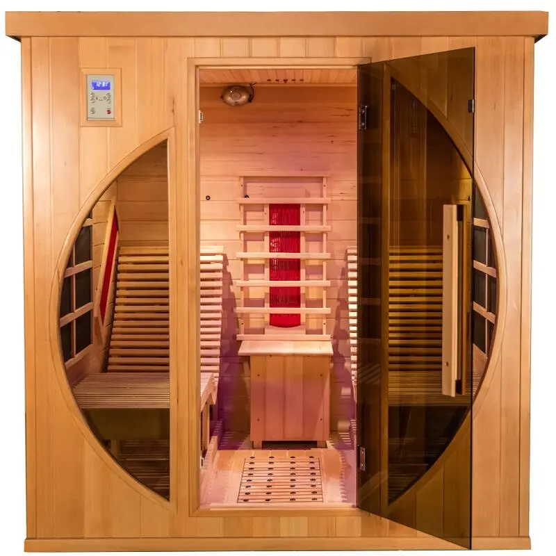 Sauna automatique en bois, cèdre rouge, équipement de Sauna sec à infrarouge lointain, 1 pièce, meilleure vente pour 2 personnes