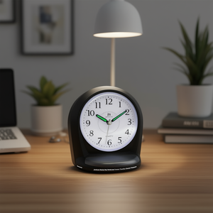 JUSTAMINUTE Alarm <b>Clock</b> with Snooze Function Black JA7079N - Product Image 3