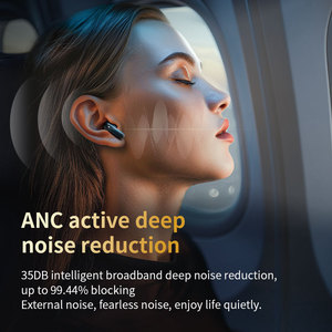 Auriculares inalámbricos de larga duración, auriculares estéreo con graves en la oreja con pantalla LED 4 ENC, auriculares con cancelación de ruido para <span class=keywords><strong>Android</strong></span> iOS - Product Image 6