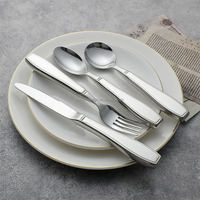 Ensemble de couverts Atkinson durables en acier inoxydable 304 à manche creux, poli miroir, robuste et contemporain