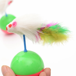 Simulated Mouse Tumbler <b>Cat</b> <b>Toy</b> Sound Making Tumbling Ball <b>Interactive</b> Feather Wand Pet <b>Toys</b> Wholesale Supplies - Product Image 3
