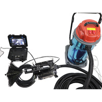 Robot de nettoyage de conduites anti-emmêlement PCS-350III, robot d'inspection de tuyaux pour le nettoyage CVC avec aspirateurs et caméras