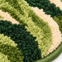 Tapis touffeté en forme de feuille, vert, à poils longs, moquette douce, tapis botanique pour chambre à coucher, salon, chambre d'enfant, décoration intérieure