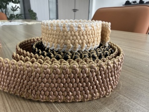 Ribete trenzado de encaje personalizado al por mayor con hilo de rayón/poliéster y purpurina para vestidos y zapatos de moda musulmana - Product Image 5