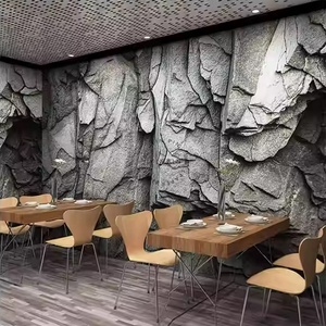 Wall <strong>Paper</strong> 3d Home Wallpaper Abstract Grey Volcanic Rock Basalt <strong>Texture</strong> Wallpaper - Product Image 2
