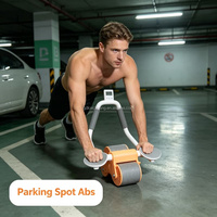 Rodillo Abdominal de Entrenamiento para Moldear la Cintura en Adultos, Herramienta Doméstica de Rebote Automático para Ejercicios Abdominales y Pérdida de Grasa Corporal