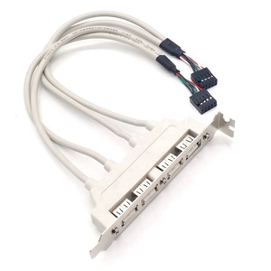 Máy Chủ 4 Cổng <span class=keywords><strong>USB</strong></span> <span class=keywords><strong>2</strong></span>.<span class=keywords><strong>0</strong></span> Mặt Sau Bảng Điều Khiển <span class=keywords><strong>PCI</strong></span> Phía Sau Cho Đầu Nối Bo Mạch Chủ 9 Pin Kép Cho Khung Máy Tính Pc - Product Image 4