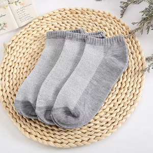 Summer Men Women Solid Thin <b>Breathable</b> Cotton/Polyester Mesh Ankle <b>Socks</b> High Quality Wholesale - Product Image 4