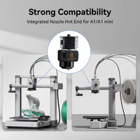Kit Hot End Terintegrasi untuk Printer 3D Bambu Lab A1 A1 Mini 0.2mm 0.4mm 0.6mm 0.8mm Rakitan Nozzle