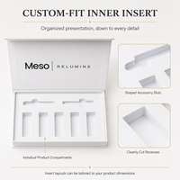 Scatola Regalo Magnetica Personalizzata a Forma di Libro, Confezione di Lusso per Cosmetici, Siero e Fiale con Inserto in Schiuma EVA Personalizzato e Stampa Logo