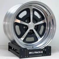 Llantas BKu Forjadas Pulidas de 2 Piezas, Rines 17 18 19 5x120.65, Rueda Clásica de Carreras para Chevy Camaro Corvette Malibu Stingray