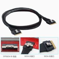 Câble de serveur SlimSAS 8I tressé en nylon haute vitesse SFF 8654 à faible perte pour stockage hyperconvergé OEM ODM longueur personnalisée