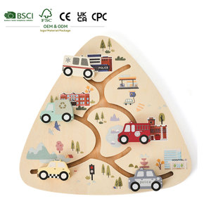 Giocattoli in Legno con Scivolo per Auto, Gioco Cognitivo per Auto, Giocattoli Montessori per Bambini, Giocattoli Educativi Prescolari per Neonati e Bambini Piccoli - Product Image 1