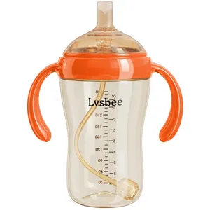 כוס אימון לתינוק בקבוק לתינוק כוס מים לילדים 360 מעלות כוס האכלה לתינוק עם קש
