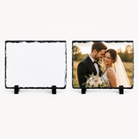 Ardoise de sublimation vierge SH03 de 15*20 cm avec support pour motifs imprimés DIY