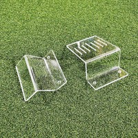 SwingPerfect Aides d'entraînement pour l'angle de maintien du putter de golf, Planche transparente en acrylique à double panneau, Entraîneur de putting à base plate pour la réduction des contraintes, LH RH
