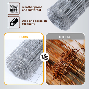 15GA 1.85MM Galvanized Welded <b>Wire</b> <b>Mesh</b> Roll 36inch x 50FT 2" x 4" Opening for Outdoor Fence Protection - Product Image 4