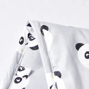Bebê panda impressão design personalizado sensorial pesado cobertor de enchimento de vidro contas